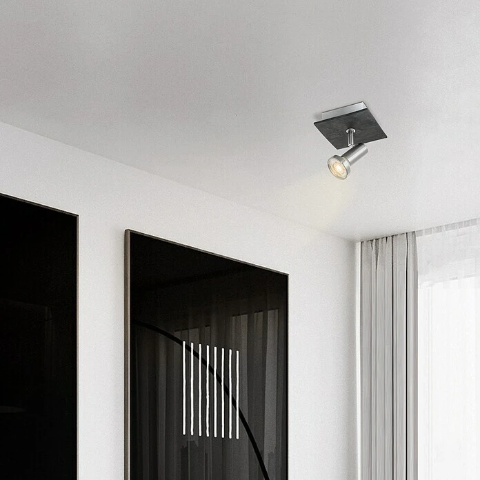 BAUHAUS Home Sweet Home LED-Deckenstrahler Stone 5,8 W, L X B X H: 11,5 X 11,5 X 14,5 Cm, Schwarz, Warmweiß 4 BAUHAUS Home Sweet Home LED-Deckenstrahler Stone 5,8 W, L X B X H: 11,5 X 11,5 X 14,5 Cm, Schwarz, Warmweiß – Bild 2