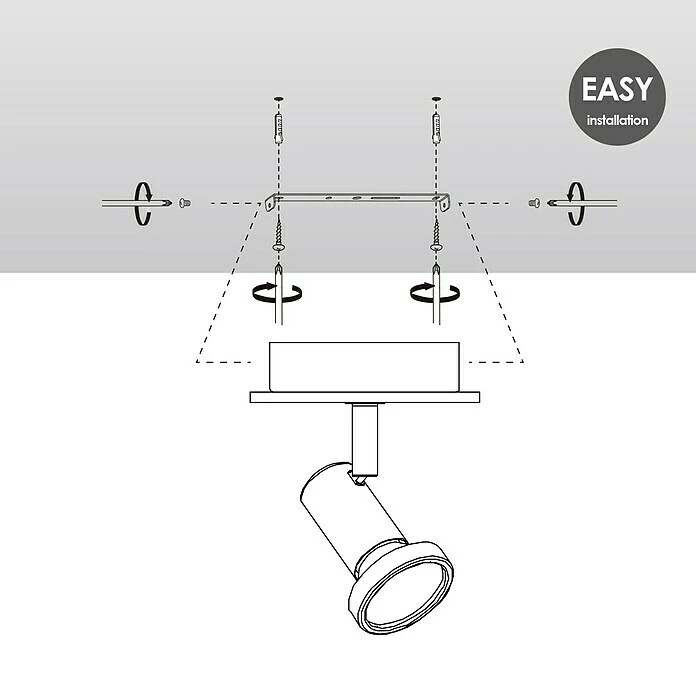 BAUHAUS Home Sweet Home LED-Deckenstrahler Stone 5,8 W, L X B X H: 11,5 X 11,5 X 14,5 Cm, Schwarz, Warmweiß 6 BAUHAUS Home Sweet Home LED-Deckenstrahler Stone 5,8 W, L X B X H: 11,5 X 11,5 X 14,5 Cm, Schwarz, Warmweiß – Bild 4