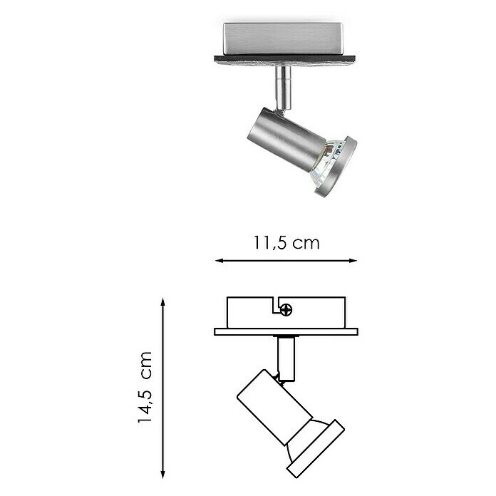 BAUHAUS Home Sweet Home LED-Deckenstrahler Stone 5,8 W, L X B X H: 11,5 X 11,5 X 14,5 Cm, Schwarz, Warmweiß 8 BAUHAUS Home Sweet Home LED-Deckenstrahler Stone 5,8 W, L X B X H: 11,5 X 11,5 X 14,5 Cm, Schwarz, Warmweiß – Bild 6