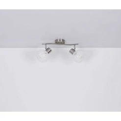 BAUHAUS Globo Deckenstrahler Willy 80 W, L X B X H: 36 Cm X 19 Cm X 192 Mm, Nickel Matt, E27 -Bauhaus Home 12 3373