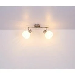 BAUHAUS Globo Deckenstrahler Willy 80 W, L X B X H: 36 Cm X 19 Cm X 192 Mm, Nickel Matt, E27 -Bauhaus Home 12 3374