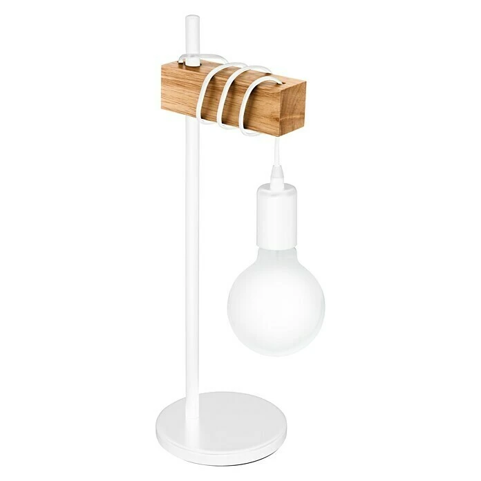 BAUHAUS Eglo Townshend Tischleuchte 10 W, L X B X H: 17,5 X 15,5 X 50 Cm, Weiß/Braun 3 BAUHAUS Eglo Townshend Tischleuchte 10 W, L X B X H: 17,5 X 15,5 X 50 Cm, Weiß/Braun