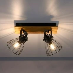 BAUHAUS Deckenstrahler Taro L X B X H: 40 X 22 X 15 Cm, Schwarz, E14, 2 Stk.