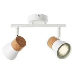 BAUHAUS Brilliant Moka Deckenstrahler 10 W, L X B X H: 8 X 30 X 16 Cm, Weiß, GU10, 2 Stk.