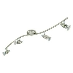 BAUHAUS Eglo LED-Deckenstrahler MAGNUM-LED 12 W, Nickel-matt/Chrom, 4 Stk.