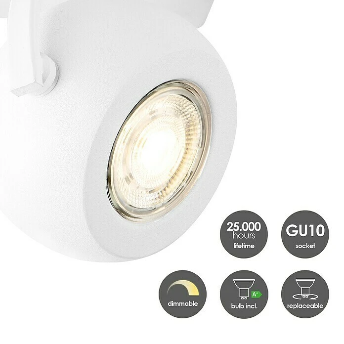 BAUHAUS Home Sweet Home LED-Deckenstrahler Nop 6 W, L X B X H: 23 X 23 X 14 Cm, Sandweiß, Warmweiß 5 BAUHAUS Home Sweet Home LED-Deckenstrahler Nop 6 W, L X B X H: 23 X 23 X 14 Cm, Sandweiß, Warmweiß – Bild 3
