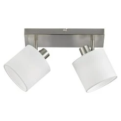 BAUHAUS Reality Leuchten Tommy Deckenstrahler 56 W, L X B X H: 17,6 X 28 X 19 Cm, Nickel-matt, E14, 2 Stk.