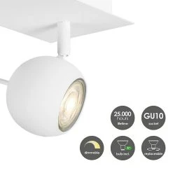 BAUHAUS Home Sweet Home LED-Deckenstrahler Bollo 5,8 W, L X B X H: 14 X 32 X 14 Cm, Sandweiß, Warmweiß -Bauhaus Home 12 3435