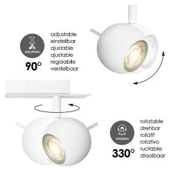 BAUHAUS Home Sweet Home LED-Deckenstrahler Bollo 5,8 W, L X B X H: 14 X 32 X 14 Cm, Sandweiß, Warmweiß -Bauhaus Home 12 3436