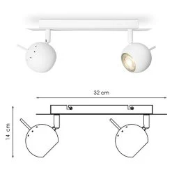 BAUHAUS Home Sweet Home LED-Deckenstrahler Bollo 5,8 W, L X B X H: 14 X 32 X 14 Cm, Sandweiß, Warmweiß -Bauhaus Home 12 3437