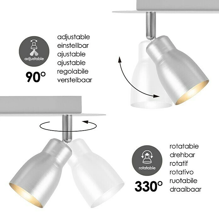 BAUHAUS Home Sweet Home LED-Wandstrahler Alba 5,8 W, L X B X H: 11,5 X 32 X 13,5 Cm, Aluminium, Warmweiß 6 BAUHAUS Home Sweet Home LED-Wandstrahler Alba 5,8 W, L X B X H: 11,5 X 32 X 13,5 Cm, Aluminium, Warmweiß – Bild 4