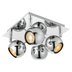 BAUHAUS Home Sweet Home LED-Deckenstrahler Bollo 5,8 W, L X B X H: 22 X 22 X 14 Cm, Chrom, Warmweiß