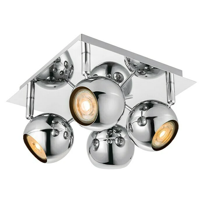BAUHAUS Home Sweet Home LED-Deckenstrahler Bollo 5,8 W, L X B X H: 22 X 22 X 14 Cm, Chrom, Warmweiß 3 BAUHAUS Home Sweet Home LED-Deckenstrahler Bollo 5,8 W, L X B X H: 22 X 22 X 14 Cm, Chrom, Warmweiß
