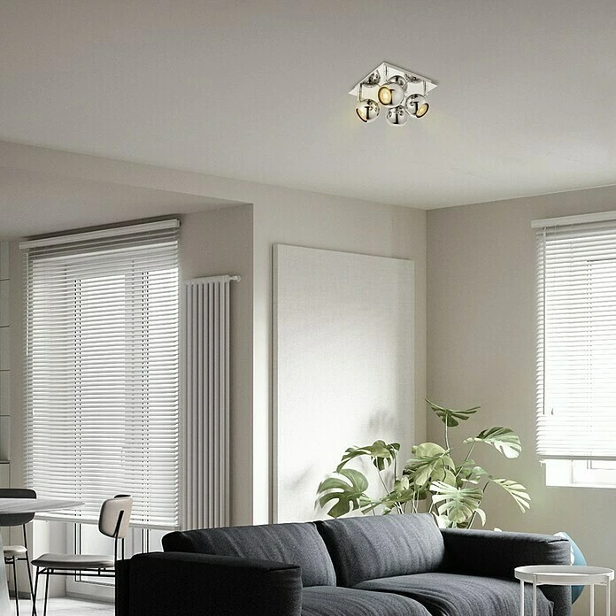 BAUHAUS Home Sweet Home LED-Deckenstrahler Bollo 5,8 W, L X B X H: 22 X 22 X 14 Cm, Chrom, Warmweiß 4 BAUHAUS Home Sweet Home LED-Deckenstrahler Bollo 5,8 W, L X B X H: 22 X 22 X 14 Cm, Chrom, Warmweiß – Bild 2