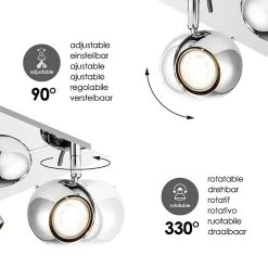 BAUHAUS Home Sweet Home LED-Deckenstrahler Bollo 5,8 W, L X B X H: 22 X 22 X 14 Cm, Chrom, Warmweiß 11 BAUHAUS Home Sweet Home LED-Deckenstrahler Bollo 5,8 W, L X B X H: 22 X 22 X 14 Cm, Chrom, Warmweiß -Bauhaus Home 12 3512