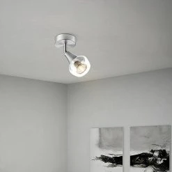 BAUHAUS Home Sweet Home LED-Deckenstrahler Rund Vaya 5 W, Ø X H: 9,5 X 16,5 Cm, Silber, Warmweiß