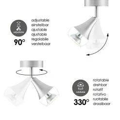 BAUHAUS Home Sweet Home LED-Deckenstrahler Rund Vaya 5 W, Ø X H: 9,5 X 16,5 Cm, Silber, Warmweiß -Bauhaus Home 12 3518