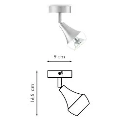 BAUHAUS Home Sweet Home LED-Deckenstrahler Rund Vaya 5 W, Ø X H: 9,5 X 16,5 Cm, Silber, Warmweiß -Bauhaus Home 12 3519