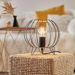 BAUHAUS Brilliant Silemia Tischleuchte 52 W, Schwarz, E27