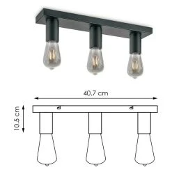 BAUHAUS Home Sweet Home LED-Deckenleuchte Nitro 4 W, L X B X H: 40,7 X 9,5 X 10,5 Cm, Schwarz, Warmweiß -Bauhaus Home 12 3534