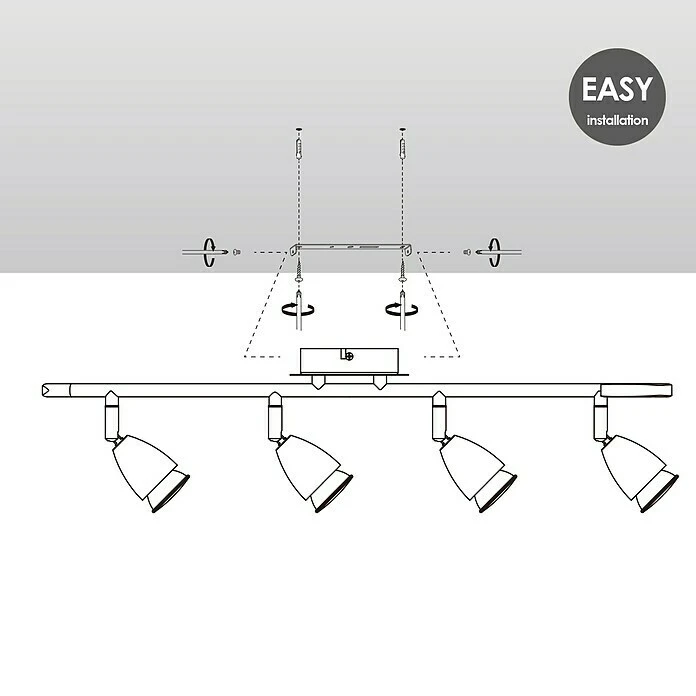 BAUHAUS Home Sweet Home LED-Deckenstrahler Curl 5,8 W, L X B X H: 11,5 X 62 X 14,5 Cm, Bronze, Warmweiß 6 BAUHAUS Home Sweet Home LED-Deckenstrahler Curl 5,8 W, L X B X H: 11,5 X 62 X 14,5 Cm, Bronze, Warmweiß – Bild 4
