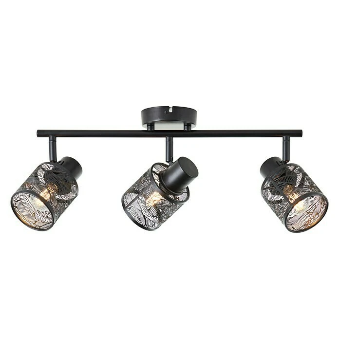 BAUHAUS Brilliant Bano Deckenstrahler 40 W, L X B X H: 12 X 43 X 17,5 Cm, Schwarz, E14, 3 Stk. 3 BAUHAUS Brilliant Bano Deckenstrahler 40 W, L X B X H: 12 X 43 X 17,5 Cm, Schwarz, E14, 3 Stk.