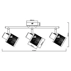 BAUHAUS Brilliant Bano Deckenstrahler 40 W, L X B X H: 12 X 43 X 17,5 Cm, Schwarz, E14, 3 Stk. 11 BAUHAUS Brilliant Bano Deckenstrahler 40 W, L X B X H: 12 X 43 X 17,5 Cm, Schwarz, E14, 3 Stk. -Bauhaus Home 12 3565