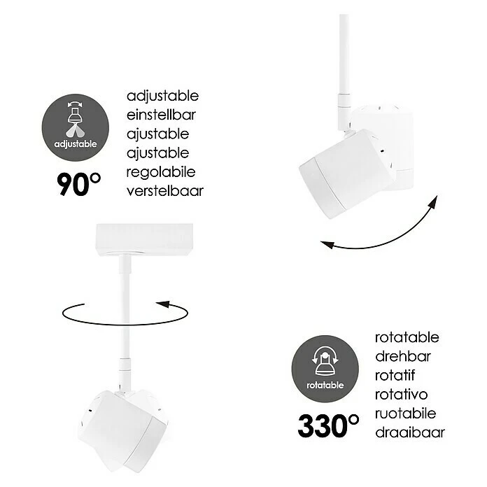 BAUHAUS Home Sweet Home LED-Wandstrahler Manu 5,8 W, L X B X H: 9,5 X 9,5 X 25 Cm, Sandweiß, Warmweiß 8 BAUHAUS Home Sweet Home LED-Wandstrahler Manu 5,8 W, L X B X H: 9,5 X 9,5 X 25 Cm, Sandweiß, Warmweiß – Bild 6