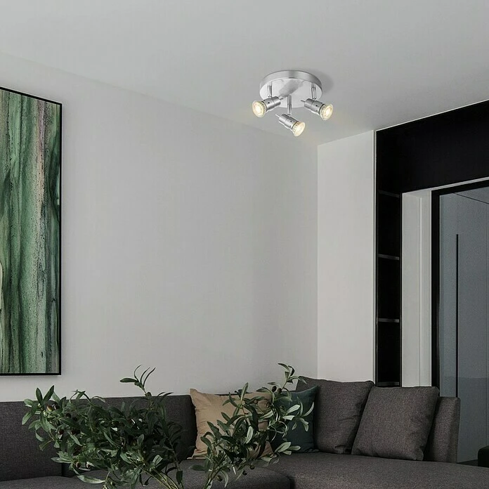 BAUHAUS Home Sweet Home LED-Deckenstrahler Rund Cilindro 5,8 W, Ø X H: 20 X 13,7 Cm, Silber, Warmweiß 4 BAUHAUS Home Sweet Home LED-Deckenstrahler Rund Cilindro 5,8 W, Ø X H: 20 X 13,7 Cm, Silber, Warmweiß – Bild 2