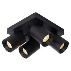 BAUHAUS Lucide Deckenstrahler Nigel 20 W, L X B X H: 20 X 20 X 11,5 Cm, Schwarz, GU10