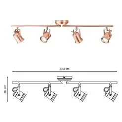 BAUHAUS Home Sweet Home LED-Deckenstrahler Venn 5,8 W, L X B X H: 11 X 82,5 X 16 Cm, Kupfer, Warmweiß -Bauhaus Home 12 3644