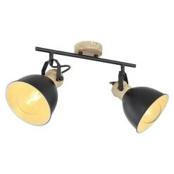 BAUHAUS Globo Deckenstrahler WIHO 40 W, L X B X H: 35 X 15 X 21,5 Cm, Schwarz, E27, 2 Stk.