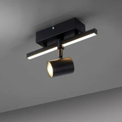 BAUHAUS Paul Neuhaus LED-Wand- & Deckenstrahler Barik 7,5 W, L X B X H: 25,55 X 14 X 16 Cm, Schwarz, Warmweiß
