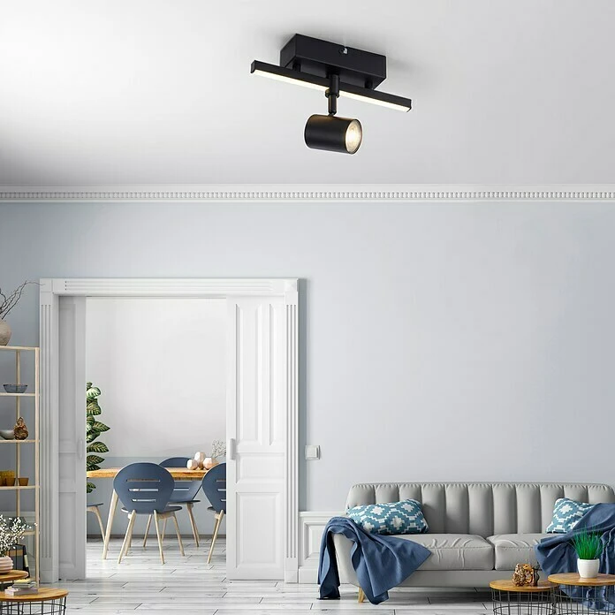 BAUHAUS Paul Neuhaus LED-Wand- & Deckenstrahler Barik 7,5 W, L X B X H: 25,55 X 14 X 16 Cm, Schwarz, Warmweiß 4 BAUHAUS Paul Neuhaus LED-Wand- & Deckenstrahler Barik 7,5 W, L X B X H: 25,55 X 14 X 16 Cm, Schwarz, Warmweiß – Bild 2