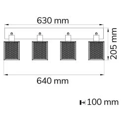 BAUHAUS WOFI Cheval Deckenstrahler 112 W, L X B X H: 64 X 10 X 18 Cm, Schwarz/Gold, E14, 4 Stk. 9 BAUHAUS WOFI Cheval Deckenstrahler 112 W, L X B X H: 64 X 10 X 18 Cm, Schwarz/Gold, E14, 4 Stk. -Bauhaus Home 12 3713