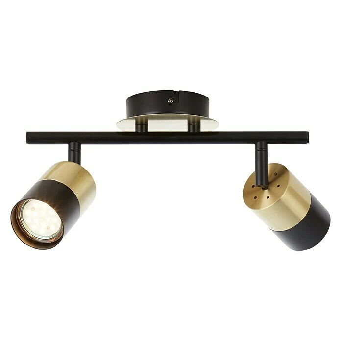 BAUHAUS Brilliant Maribel Deckenstrahler 5 W, L X B X H: 18 X 36 X 16,8 Cm, Messing-gebürstet/Schwarz, GU10, 2 Stk. 4 BAUHAUS Brilliant Maribel Deckenstrahler 5 W, L X B X H: 18 X 36 X 16,8 Cm, Messing-gebürstet/Schwarz, GU10, 2 Stk. – Bild 2