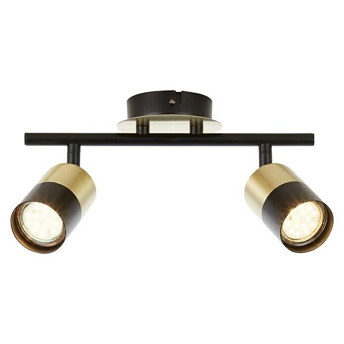 BAUHAUS Brilliant Maribel Deckenstrahler 5 W, L X B X H: 18 X 36 X 16,8 Cm, Messing-gebürstet/Schwarz, GU10, 2 Stk. 5 BAUHAUS Brilliant Maribel Deckenstrahler 5 W, L X B X H: 18 X 36 X 16,8 Cm, Messing-gebürstet/Schwarz, GU10, 2 Stk. – Bild 3