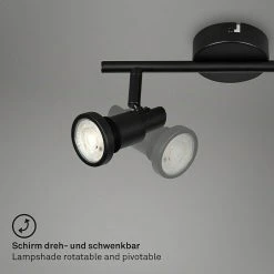 BAUHAUS B-Leuchten LED-Deckenstrahler 4,8 W, L X B X H: 27,5 X 8 X 12,3 Cm, Schwarz, Warmweiß, 2 Stk. -Bauhaus Home 12 3729
