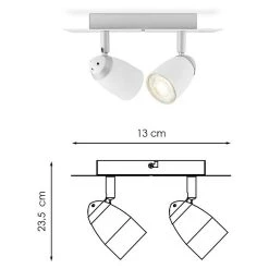 BAUHAUS Home Sweet Home LED-Deckenstrahler Gina 5,8 W, L X B X H: 11,5 X 23,5 X 13 Cm, Sandweiß, Warmweiß 12 BAUHAUS Home Sweet Home LED-Deckenstrahler Gina 5,8 W, L X B X H: 11,5 X 23,5 X 13 Cm, Sandweiß, Warmweiß -Bauhaus Home 12 3737