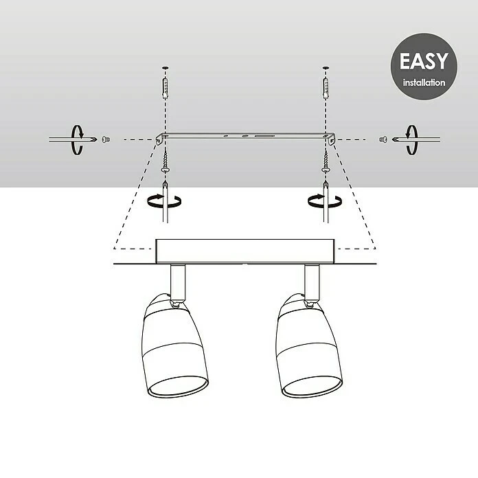 BAUHAUS Home Sweet Home LED-Deckenstrahler Gina 5,8 W, L X B X H: 11,5 X 23,5 X 13 Cm, Sandweiß, Warmweiß 8 BAUHAUS Home Sweet Home LED-Deckenstrahler Gina 5,8 W, L X B X H: 11,5 X 23,5 X 13 Cm, Sandweiß, Warmweiß – Bild 6