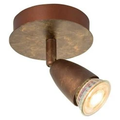 BAUHAUS Home Sweet Home LED-Deckenstrahler Rund Curl 5,8 W, Ø X H: 11,5 X 13,5 Cm, Bronze, Warmweiß
