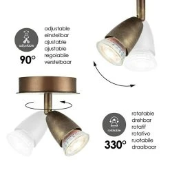 BAUHAUS Home Sweet Home LED-Deckenstrahler Rund Curl 5,8 W, Ø X H: 11,5 X 13,5 Cm, Bronze, Warmweiß -Bauhaus Home 12 3764