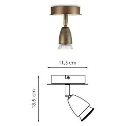 BAUHAUS Home Sweet Home LED-Deckenstrahler Rund Curl 5,8 W, Ø X H: 11,5 X 13,5 Cm, Bronze, Warmweiß -Bauhaus Home 12 3765
