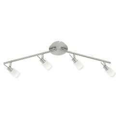 BAUHAUS Paul Neuhaus LED-Deckenstrahler Paka 12 W, Nickel Matt, Weiß, Warmweiß, 4 Stk.