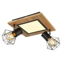 BAUHAUS Globo Deckenstrahler PRISKA 12 W, L X B X H: 30 X 30 X 22,5 Cm, Schwarz, E27