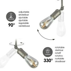 BAUHAUS Home Sweet Home LED-Deckenleuchte Spy 4 W, L X B X H: 30 X 9,5 X 20,5 Cm, Burned Metal, Warmweiß 12 BAUHAUS Home Sweet Home LED-Deckenleuchte Spy 4 W, L X B X H: 30 X 9,5 X 20,5 Cm, Burned Metal, Warmweiß -Bauhaus Home 12 3818