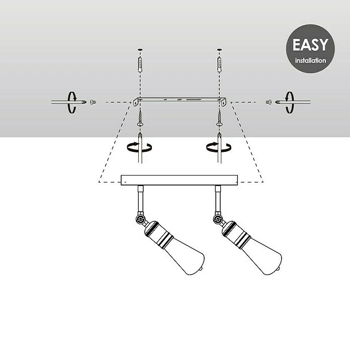BAUHAUS Home Sweet Home LED-Deckenleuchte Spy 4 W, L X B X H: 30 X 9,5 X 20,5 Cm, Burned Metal, Warmweiß 8 BAUHAUS Home Sweet Home LED-Deckenleuchte Spy 4 W, L X B X H: 30 X 9,5 X 20,5 Cm, Burned Metal, Warmweiß – Bild 6