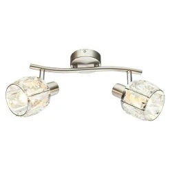 BAUHAUS Tween Light Deckenstrahler Diamant 80 W, Nickel Matt, E14, 2 Stk.