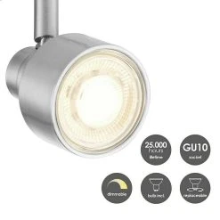 BAUHAUS Home Sweet Home LED-Deckenstrahler Drift 5,8 W, L X B X H: 12 X 35,5 X 17,5 Cm, Holz/Silber, Warmweiß -Bauhaus Home 12 3840