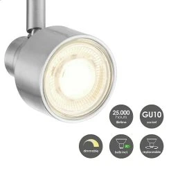 BAUHAUS Home Sweet Home LED-Deckenstrahler Drift 5,8 W, L X B X H: 12 X 35,5 X 17,5 Cm, Holz/Silber, Warmweiß -Bauhaus Home 12 3842